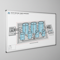 Engineering diagram of full facility tank farm layout with interconnected piping and containment zones