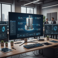 Tank configurator on monitor with interactive add-on markers
